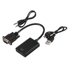 1080P HD Audio TV AV HDTV Video Cable Converter Adapter With Audio VGA To HDMI Output with USB cable